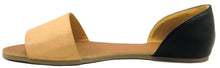 Betani SONYA-1 Women's Easy Slip On Open Toe D'orsay Flats Sandals