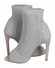 Cape Robbin GK04 Women Knitted Peep Toe Stiletto Sock Bootie