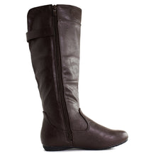Kali Women's Knee High Buckle Faux Leather Boots (Adults)