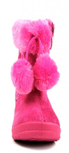 Kali Footwear Little Girl's Zello Glitter Pom Pom Boots