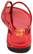 Kali Footwear Girl's Focus Jr. Patent Flip Flop Flat Glitter Sandals