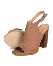 Women Faux Suede Slingback Mule - Dressy, Work, Event - Blcok Heel Sandal - GC24 By Betani