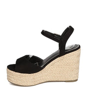 Women Faux Suede Espadrille Platform Wedge - Dressy, Spring, Party - Peep Toe Wedge GC12 By Betani