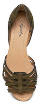 Paprika Womens SCORIA Woven Pattern Leather Synthetic Sole d'Orsay Flat Sandals