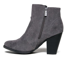 Breckelle's Womens Almond Toe Faux Suede Think Chunky Heel Cowboy Ankle Bootie