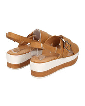 Women Leatherette Platform Wedge Sandal - Two Tone Wedge - Slingback Heel Sandal - GH62 By Nature Breeze