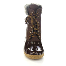 Nature Breeze Duck-01 Women's Chic Lace Up Buckled Duck Waterproof Snow Boots