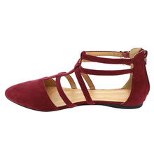 Betani FC42 Women's Double Ankle Strap T-strap Ballerina Flats Half Size Big