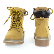 Children Fashion Work Bootie Lace Up Lug Threaded Sole, Kid Girl Boy