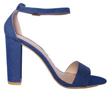 Glaze Women's Single Band Chunky Heel Sandal With Ankle Strap