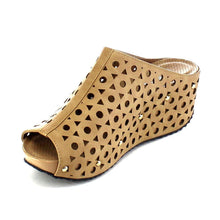 Refresh ELVA-07 Women's Slip On Platform Wedge Sandals