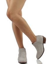 Wild Diva Women's Round Toe Stacked Heel Low Heel Western Ankle Bootie