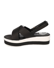 Women Leatherette Platform Wedge Sandal - Two Tone Wedge - Slingback Heel Sandal - GH62 By Nature Breeze