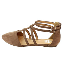 Betani FC42 Women's Double Ankle Strap T-strap Ballerina Flats Half Size Big