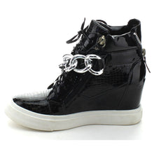 Nature Breeze Frontrunner-01 Women's High Top Lace-Up Zip Hidden Wedge Sneaker