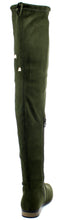 Refresh Footwear Women's Over the Knee Drawstring Round Toe Flat Boot