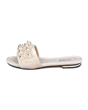 Women Velvet Faux Pearl Sandal - Casual, Dressy, Trendy - Pearl Slide - GH30 By Cape Robbin