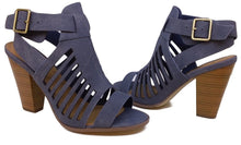 Delicious By Soda Yummy Cutout Stacked Heel Sandal
