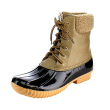 Nature Breeze Duck-02 Women Stitching Lace Up Side Zip Waterproof Insulated Boot