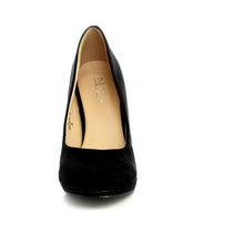 Bella Marie Womens Nine-1 Suede Almond Toe Classic Pumps Stiletto Party Dress Heel