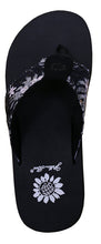 Yellow Box Women's Macnee Hawaiian Print Comfort Foam Wedge Flip Flop Sandal