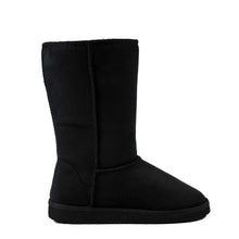 Soda Women's Soong Comfort Faux Suede Fur Mid- Calf Flat Boot, Nat, 8 M US
