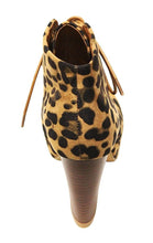 Bella Marie Goldie-21 Women's almond toe platform lace up chunky heel ankle high suede booties