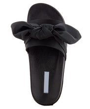 Cape Robbin Women's Fashion Bow Decor Slip On Slide Sandal