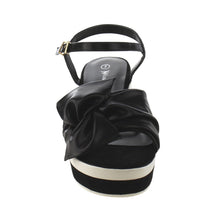 Nature Breeze FJ17 Women's Plaform Wedge Heel Ruched Bow Tie Dress Sandals
