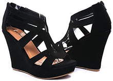 Women's Strappy Open Toe Platform Wedge