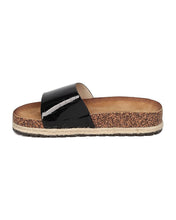 Women Patent Footbed Sandal - Reptile Slide - Molded Footbed Slipper - GH93 By Nature Breeze