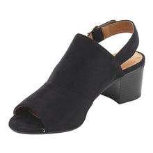 City Classified Women's Peep Toe Stacked Chunky Heel Sling Back Ankle Bootie