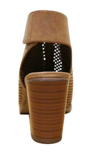 Cambridge Select Women's Laser Cut Slingback Stacked Heel Pump Bootie