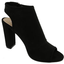 Top Moda Women's Perforated Cutout Laser Chunky Stacked Heel Ankle Bootie