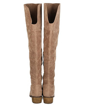 Breckelles GK87 Women Faux Suede Over The Knee Riding Boot