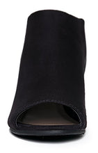 City Classified Women's Harlyn Cutout Peep Toe Stacked Chunky Heel Bootie