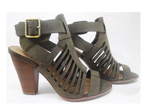Delicious By Soda Yummy Cutout Stacked Heel Sandal