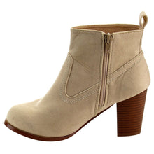 Chase & Chloe Emery-2 Women's Classic Side Zipper Mid Stacked Chunky Ankle Booties