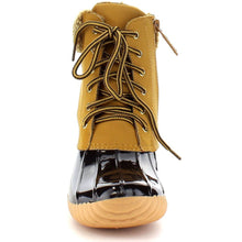 Nature Breeze Duck-02 Women Stitching Lace Up Side Zip Waterproof Insulated Boot