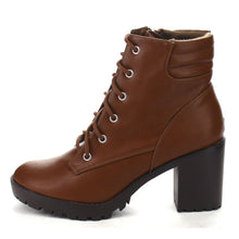 Breckelle's RANGER-21 Women's Basic Block Heel Lace Up Military Ankle Booties