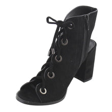 Nature Breeze FG92 Women's Lace Up Criss Cross Block Heel Sandals
