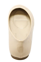 Bella Marie Stacy-11 Women's round toe patent leather slip on boat ballet flat shoes