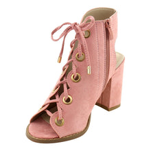 Nature Breeze FG92 Women's Lace Up Criss Cross Block Heel Sandals