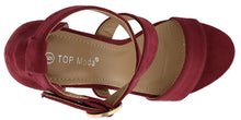 Top Moda Women's Crisscross Strappy Platform Heel Open Toe Sandal