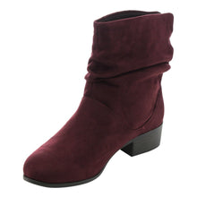 Soda Energy Women's Slouchy Pull On Low Block Heel Ankle Booties