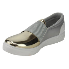 Refresh IE21 Women's Fabric Metallic Slide In Fashion Platform Sneakers Run One Size Large