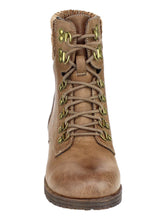Refresh Women's Wynne-07 Knit Cuff Lace Up Combat Winter Boot