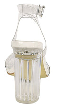 Womens Lucite Clear Cinderella Block Heel Transparent Sandal Slides-Sandals