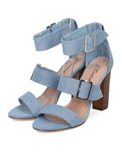 Breckelle's Morgan-21 Elegant Sexy Buckle Stiletto Heel Sandals