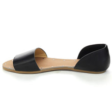 Betani SONYA-1 Women's Easy Slip On Open Toe D'orsay Flats Sandals